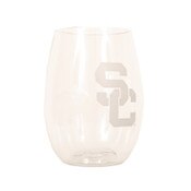 USC Trojans SC Interlock Plastic Govino Wine Glass